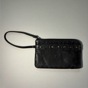 Black Wristlet with Stud Accents